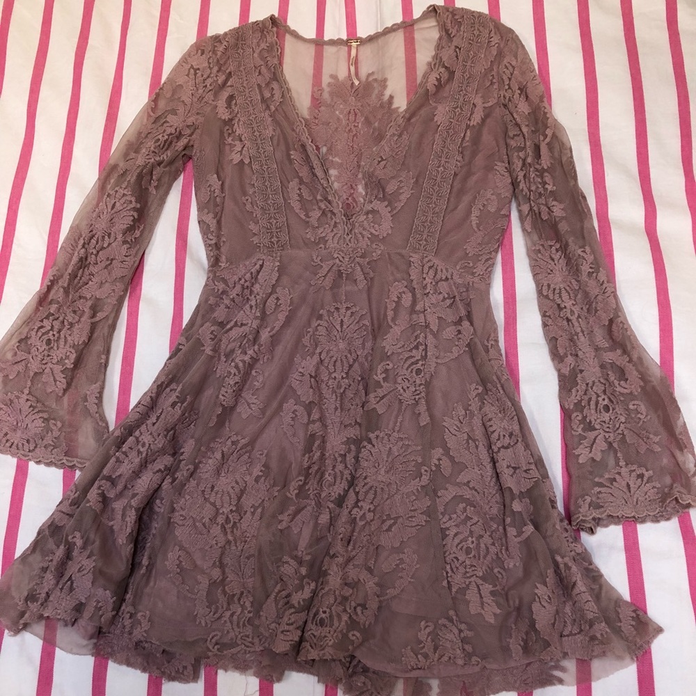 Free People Lavender Lace Dress